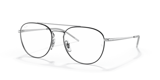 [Clear Lenses, Polished Black On Silver Frame]