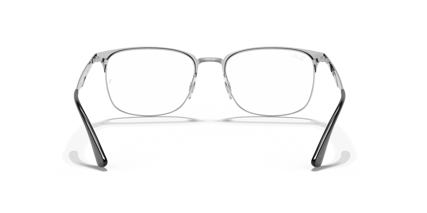 [Clear Lenses, Matte Black On Silver Frame]
