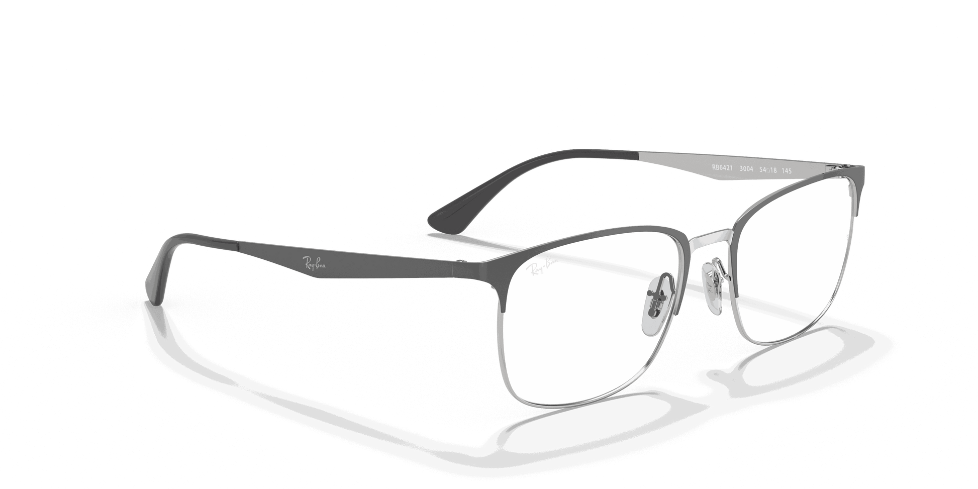 [Clear Lenses, Polished Grey On Silver Frame]