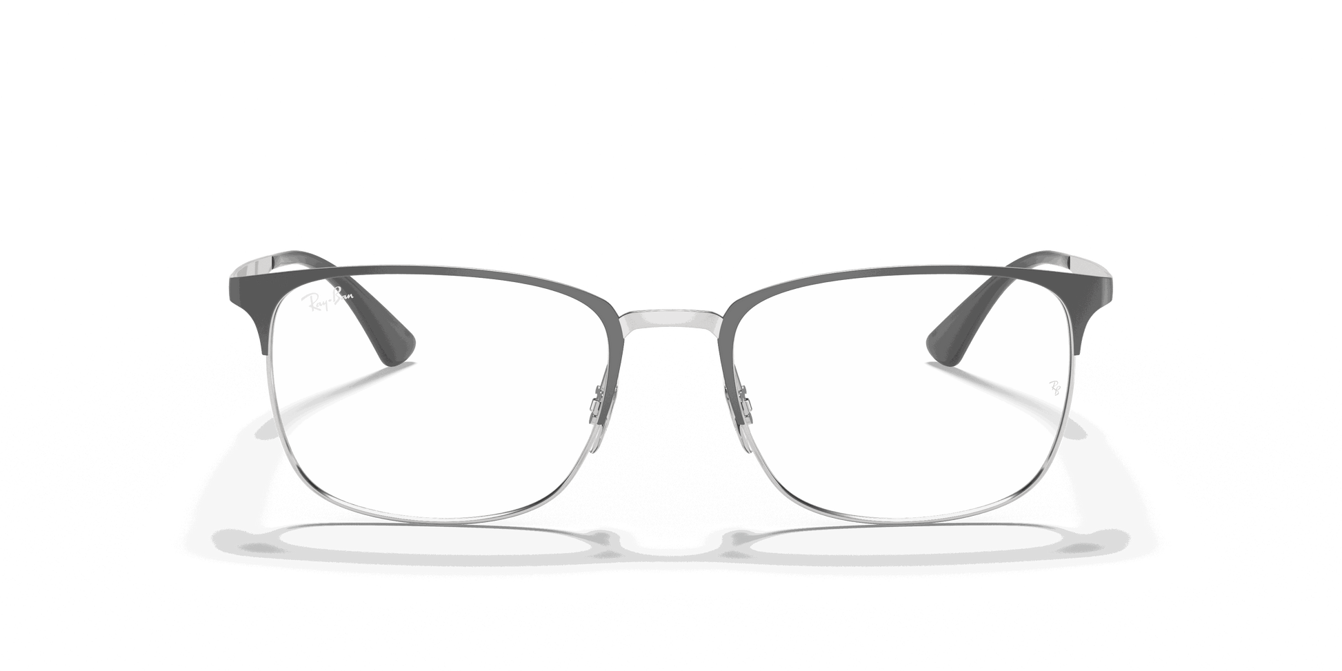 [Clear Lenses, Polished Grey On Silver Frame]