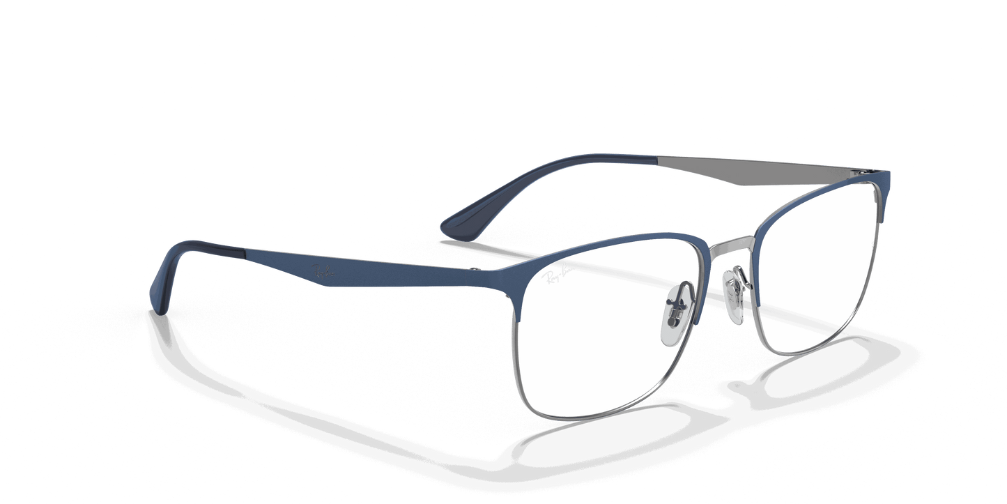 [Demo Lens Lenses, Matte Blue On Gunmetal Frame]