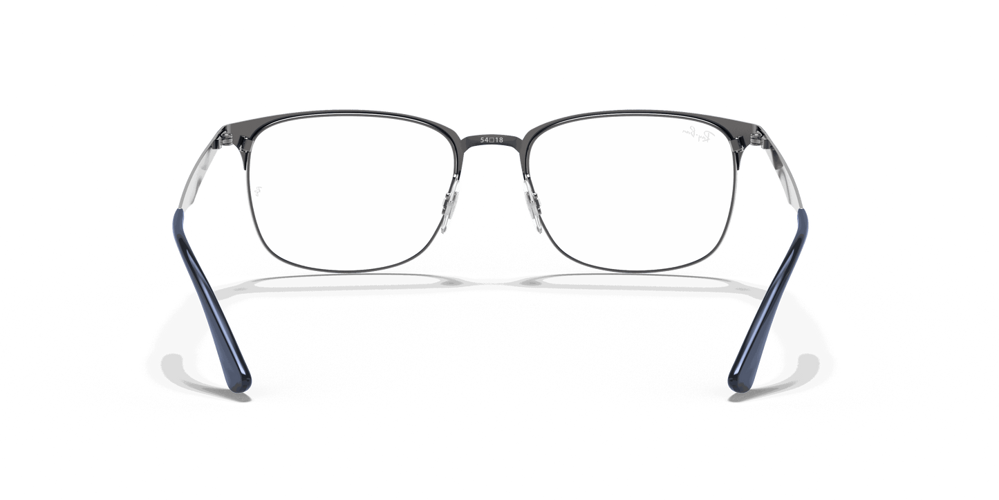 [Demo Lens Lenses, Matte Blue On Gunmetal Frame]