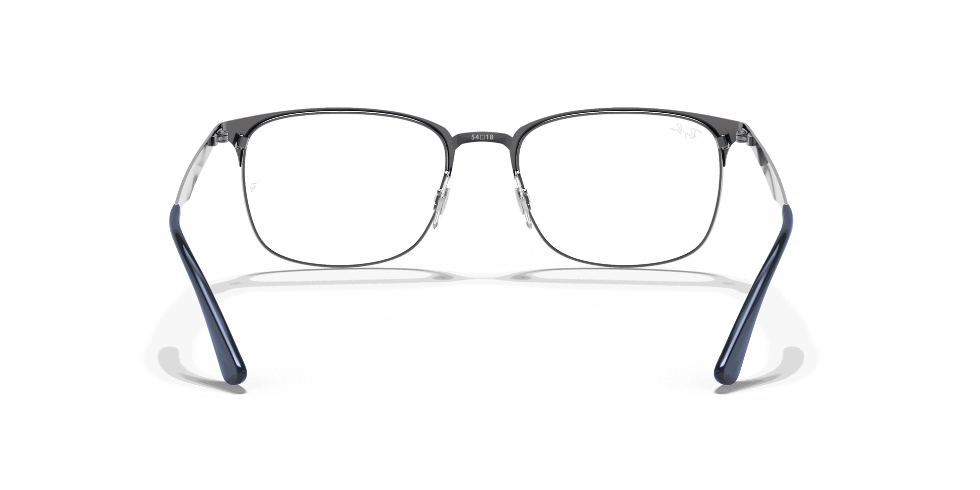 [Demo Lens Lenses, Matte Blue On Gunmetal Frame]