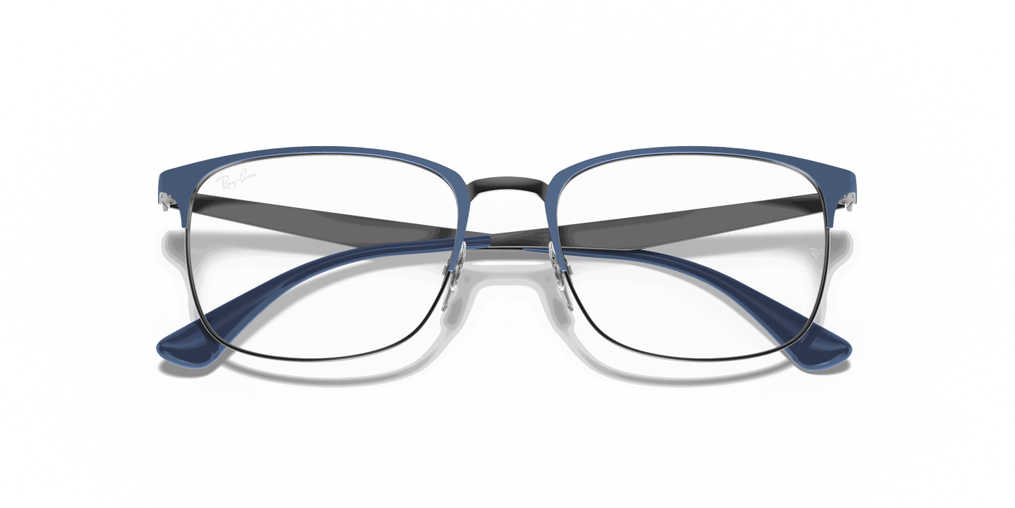 [Demo Lens Lenses, Matte Blue On Gunmetal Frame]