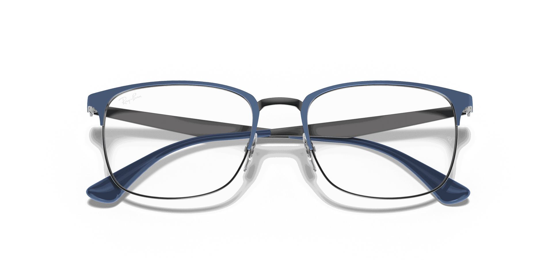 [Demo Lens Lenses, Matte Blue On Gunmetal Frame]