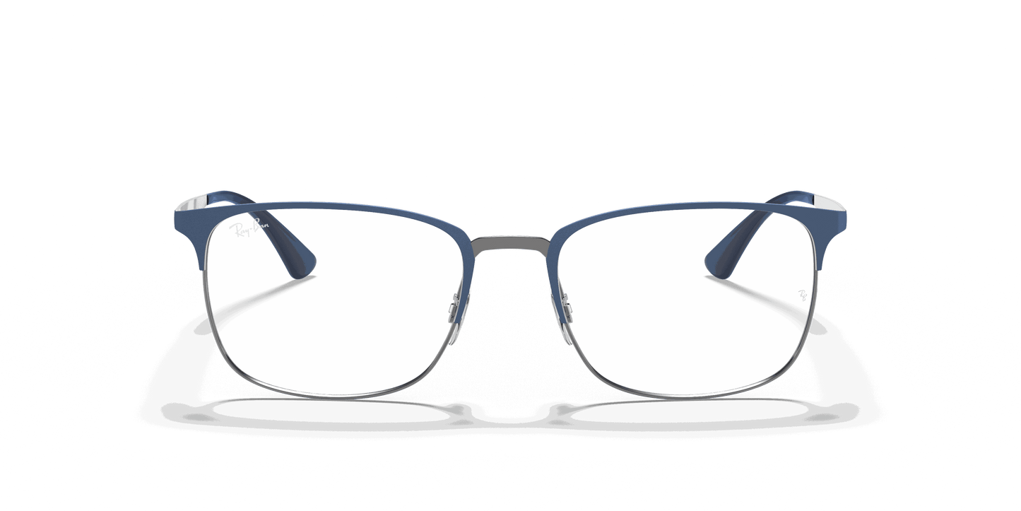[Demo Lens Lenses, Matte Blue On Gunmetal Frame]