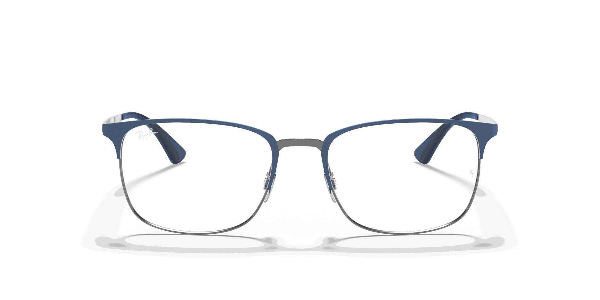 [Demo Lens Lenses, Matte Blue On Gunmetal Frame]