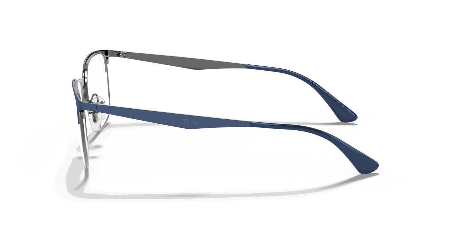 [Demo Lens Lenses, Matte Blue On Gunmetal Frame]