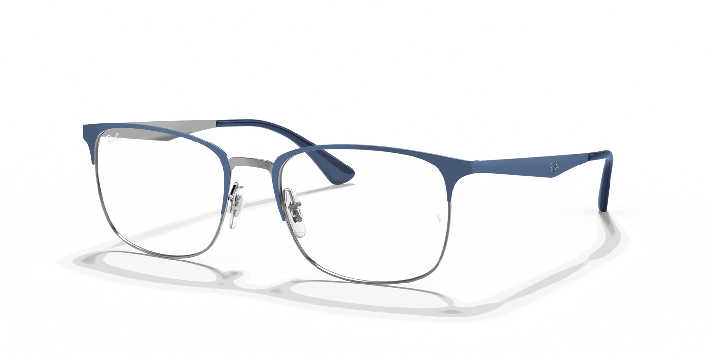 [Demo Lens Lenses, Matte Blue On Gunmetal Frame]