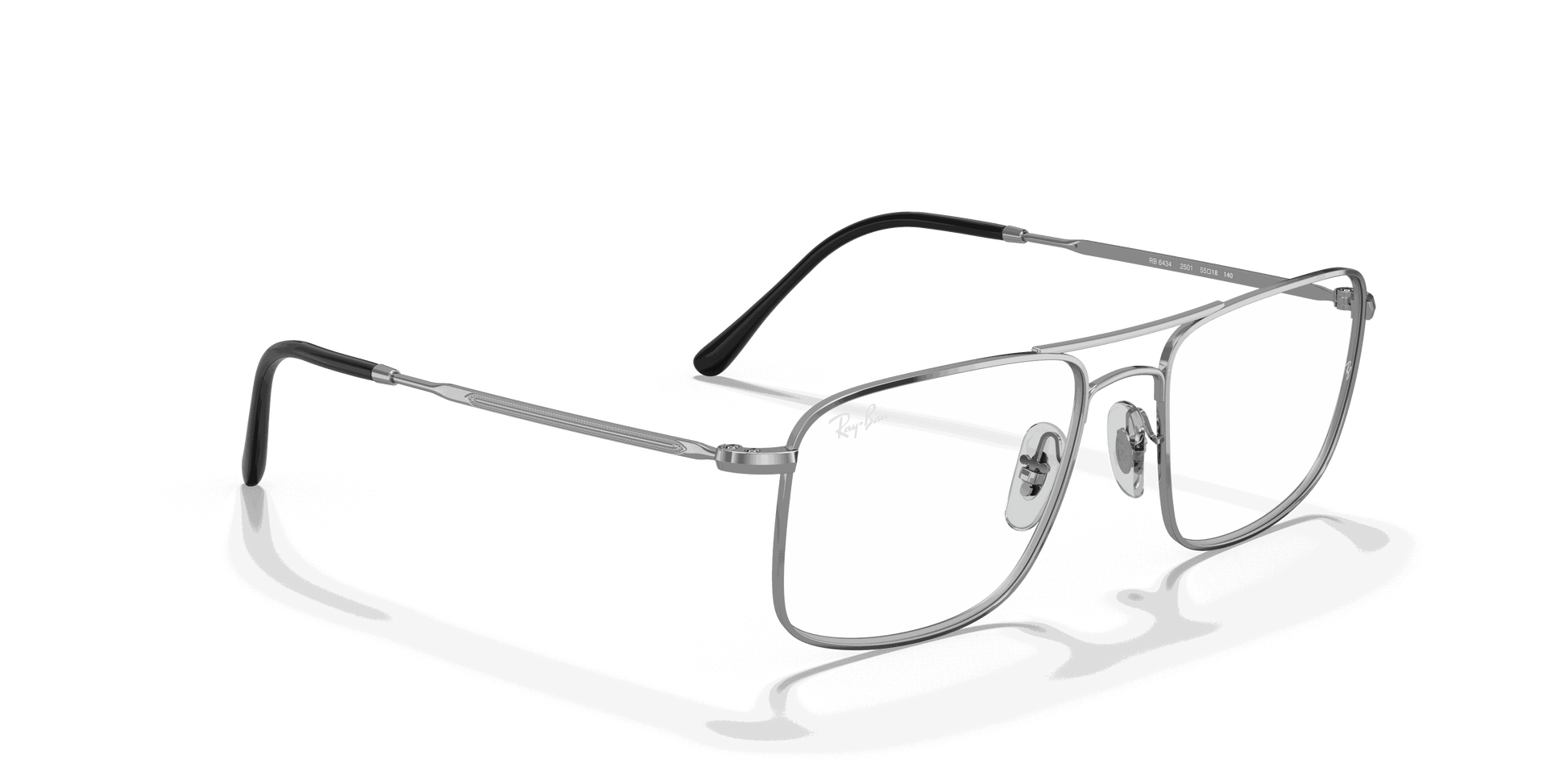 [Clear Lenses, Polished Silver Frame]