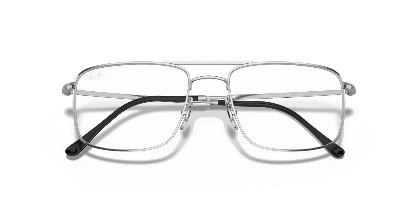 [Clear Lenses, Polished Silver Frame]