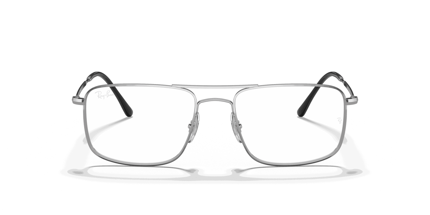 [Clear Lenses, Polished Silver Frame]