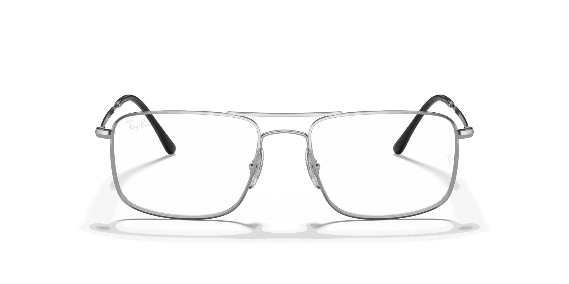 [Clear Lenses, Polished Silver Frame]