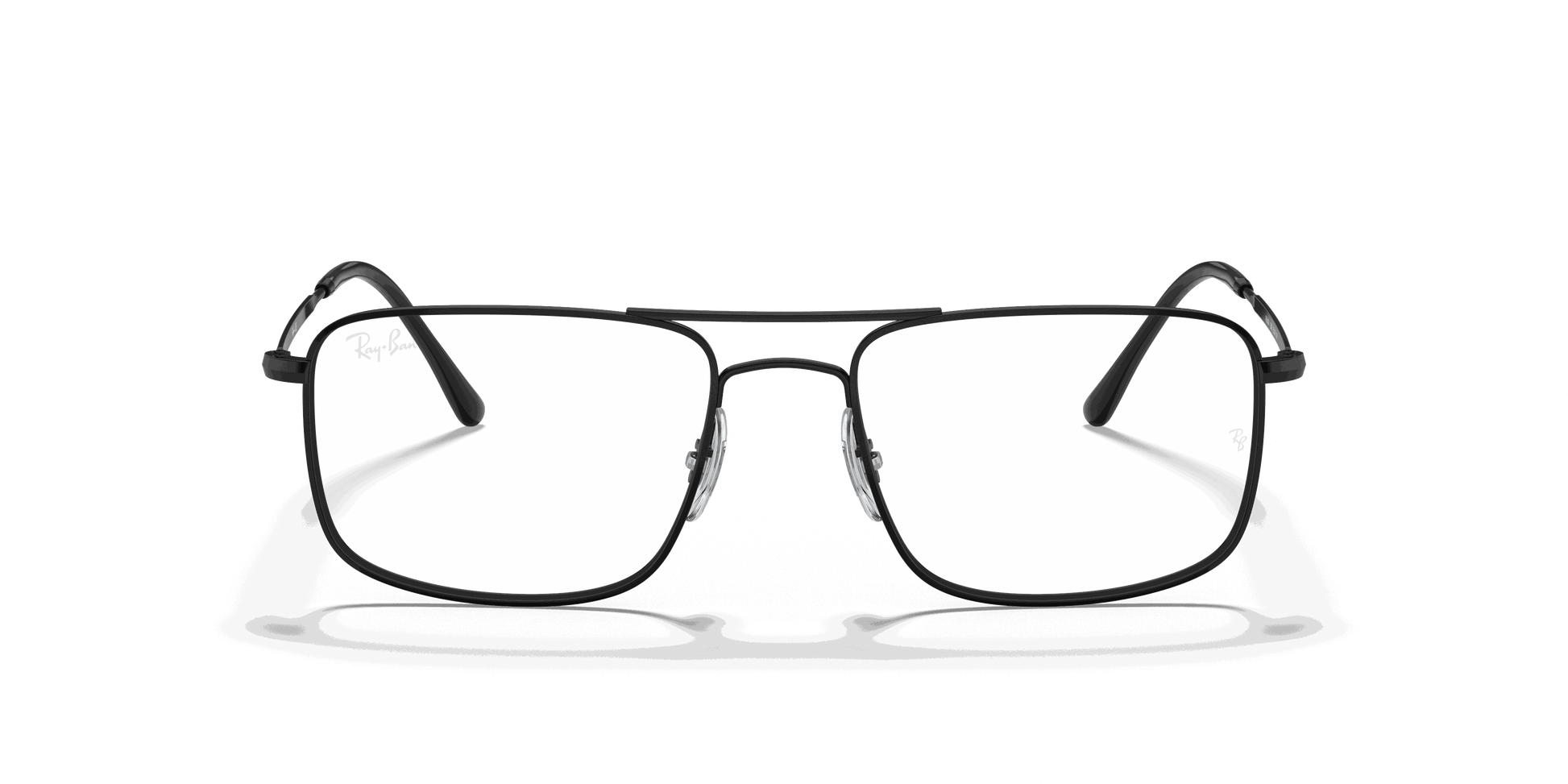 [Clear Lenses, Polished Black Frame]