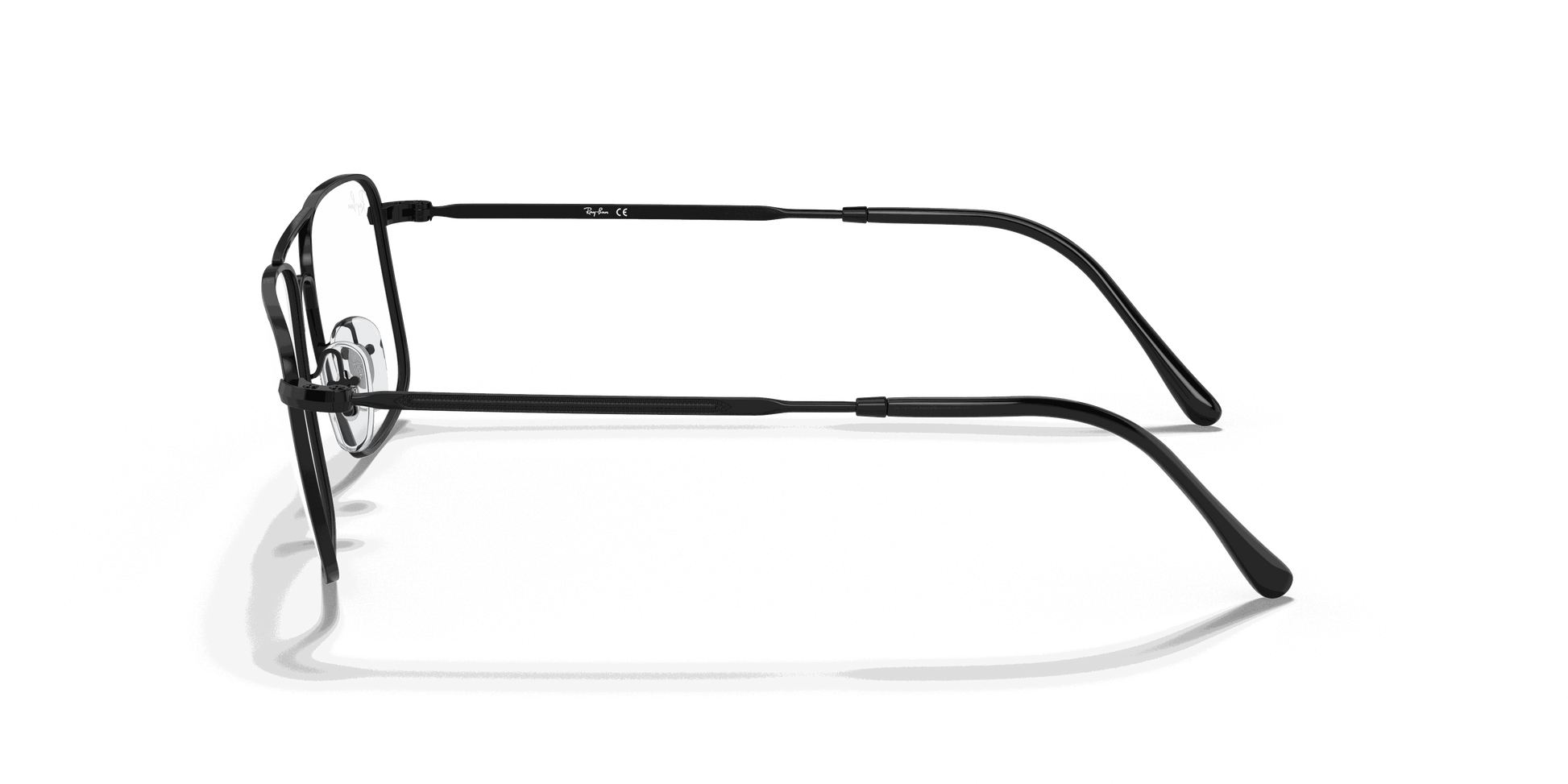 [Clear Lenses, Polished Black Frame]