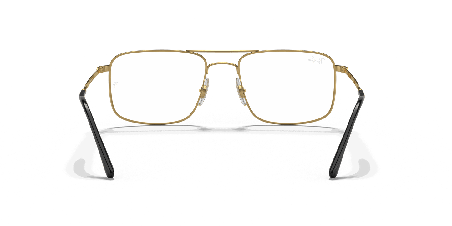 [Clear Lenses, Polished Black On Gold Frame]