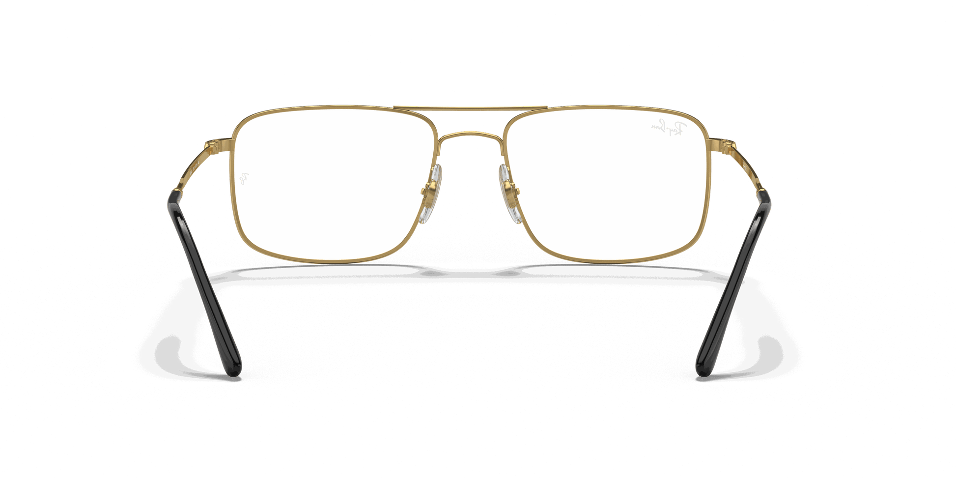 [Clear Lenses, Polished Black On Gold Frame]