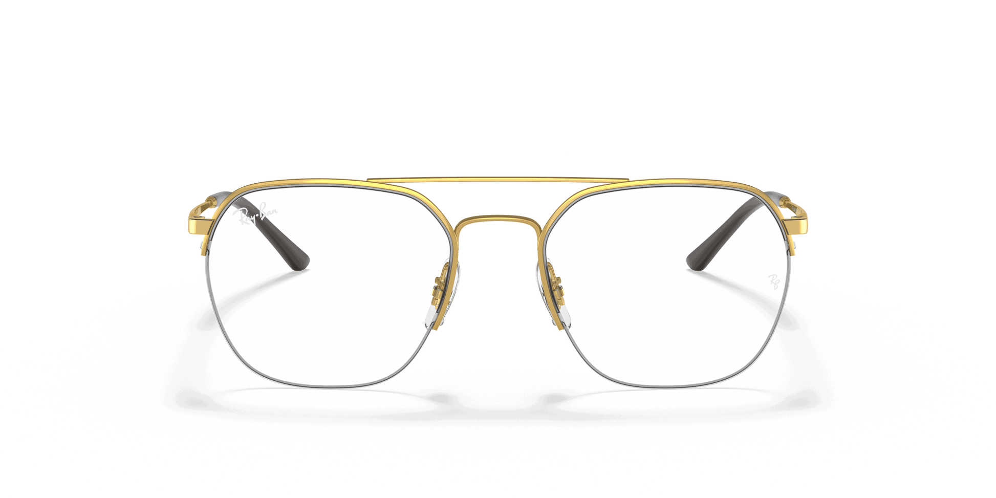 [Clear Lenses, Polished Arista Gold Frame]