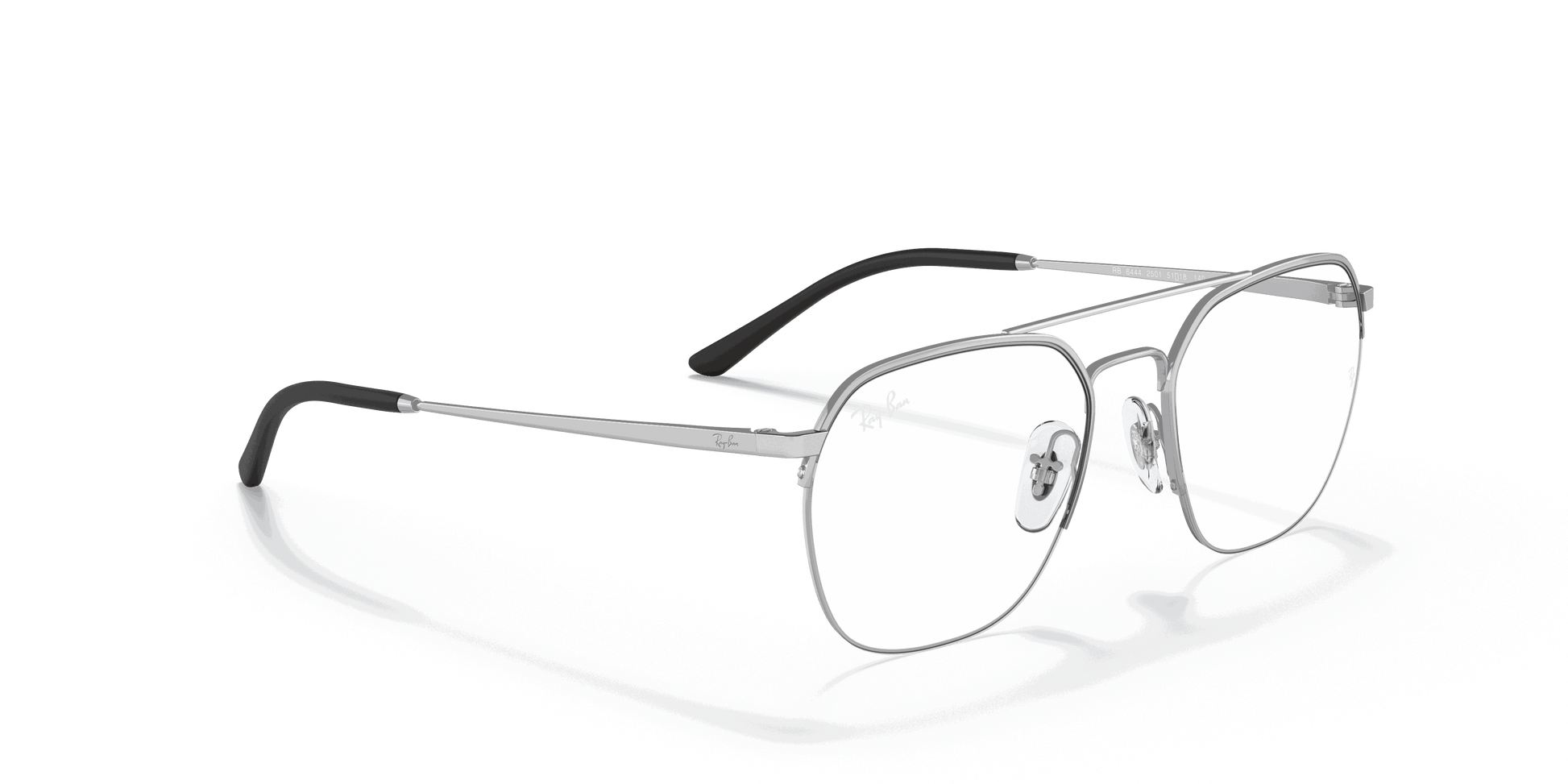 [Clear Lenses, Polished Silver Frame]