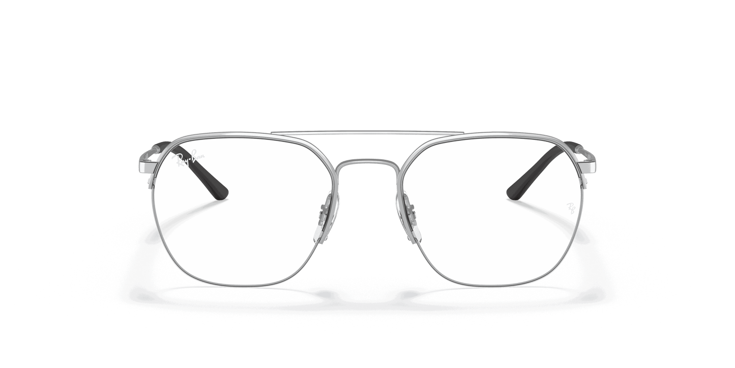 [Clear Lenses, Polished Silver Frame]