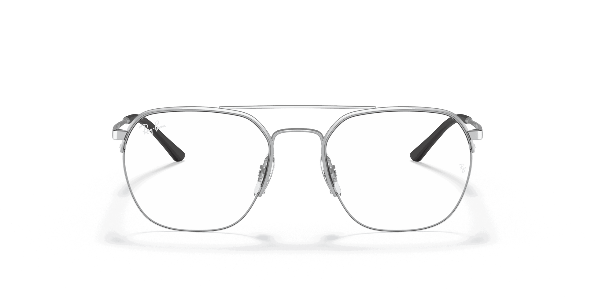[Clear Lenses, Polished Silver Frame]