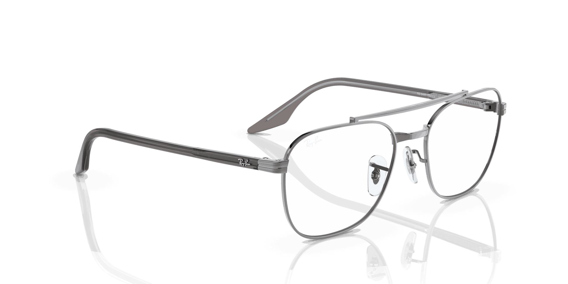 [Clear Lenses, Polished Gunmetal Frame]