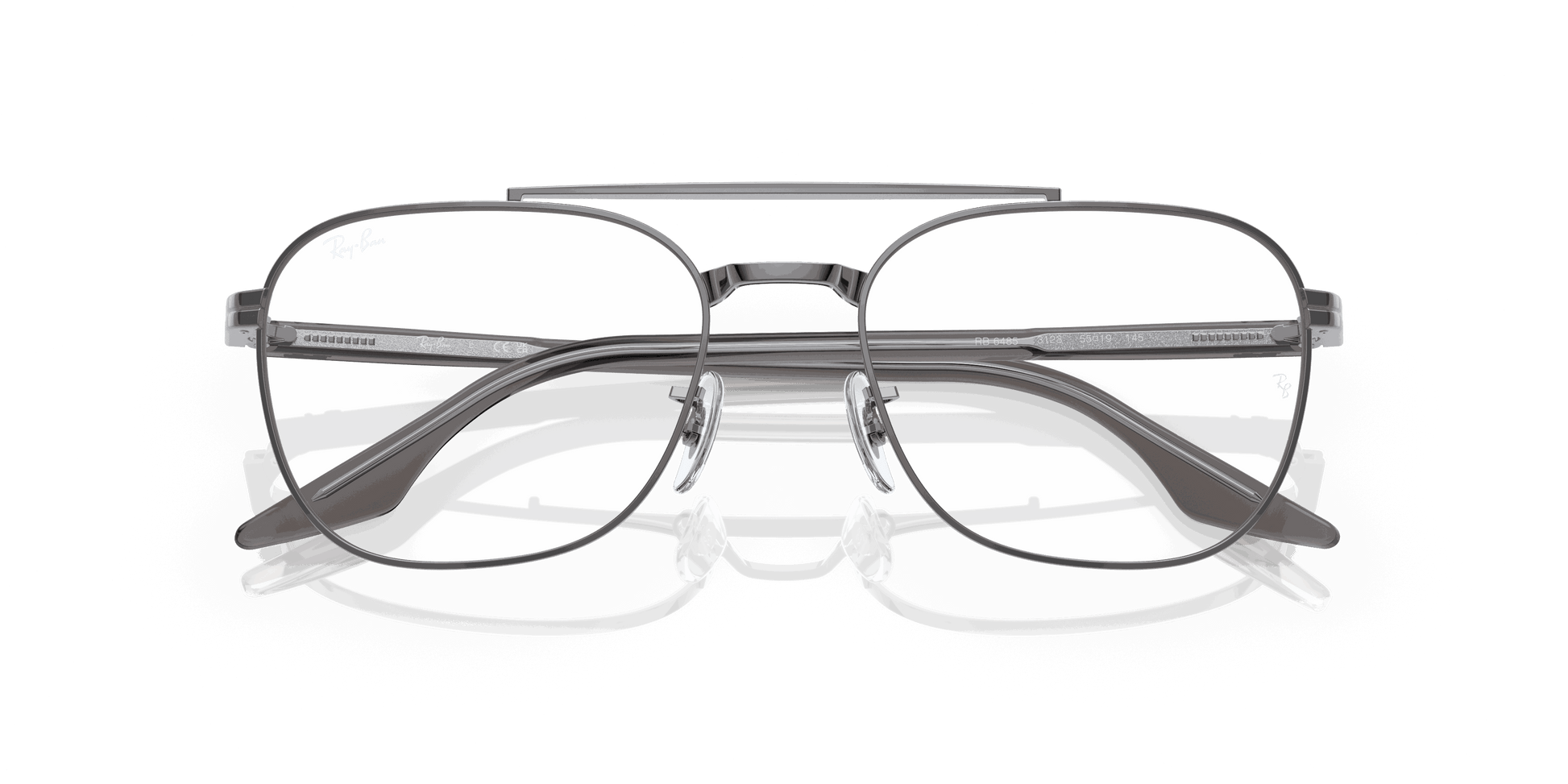 [Clear Lenses, Polished Gunmetal Frame]