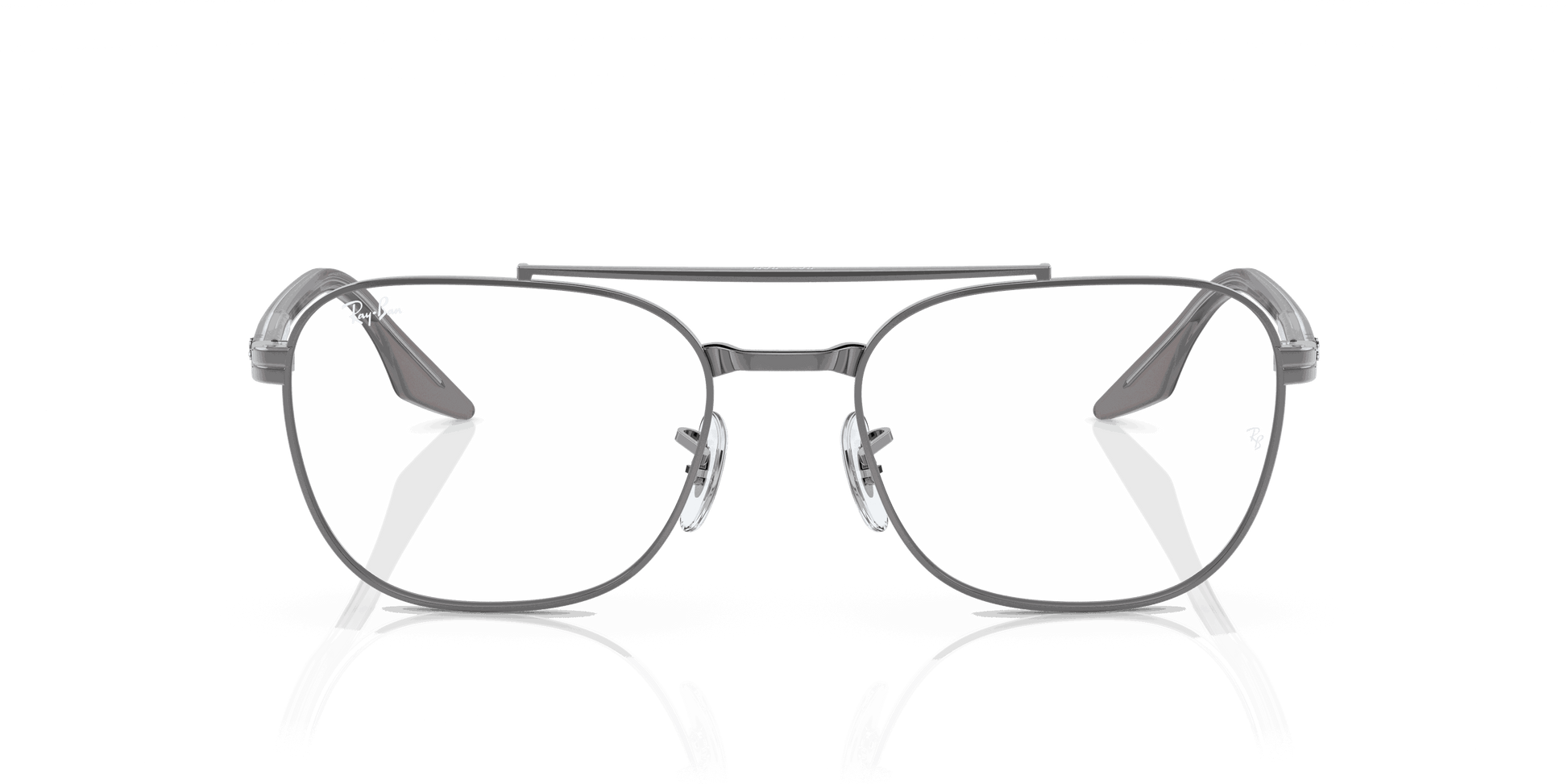 [Clear Lenses, Polished Gunmetal Frame]