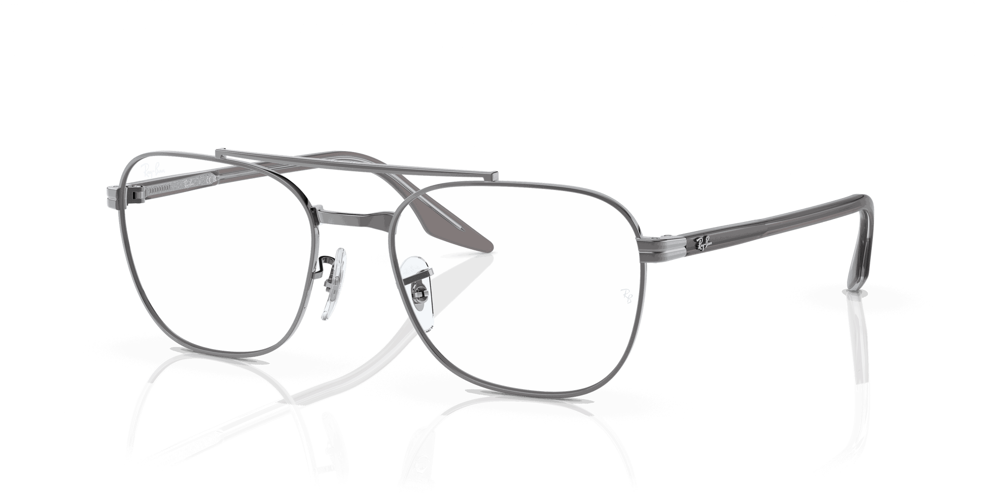 [Clear Lenses, Polished Gunmetal Frame]