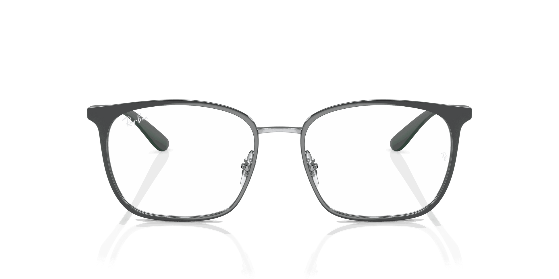 [Clear Lenses, Polished Grey On Silver Frame]