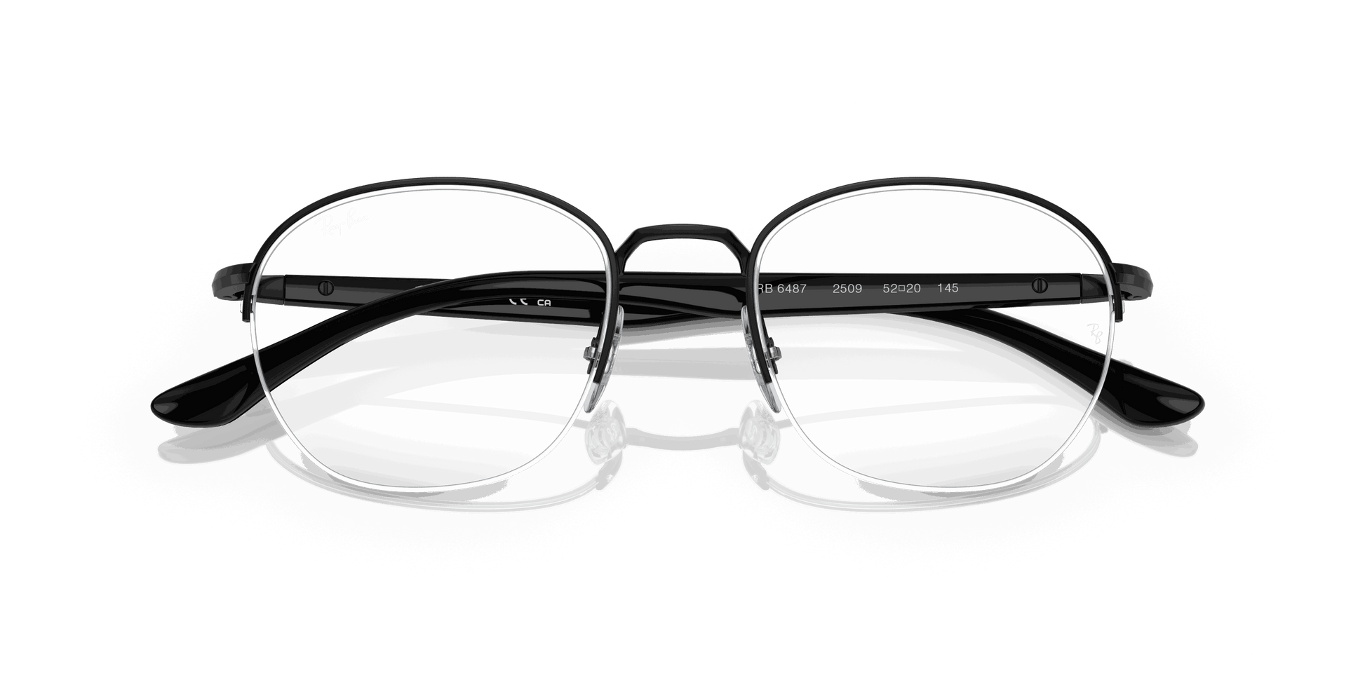 [Clear Lenses, Polished Black Frame]