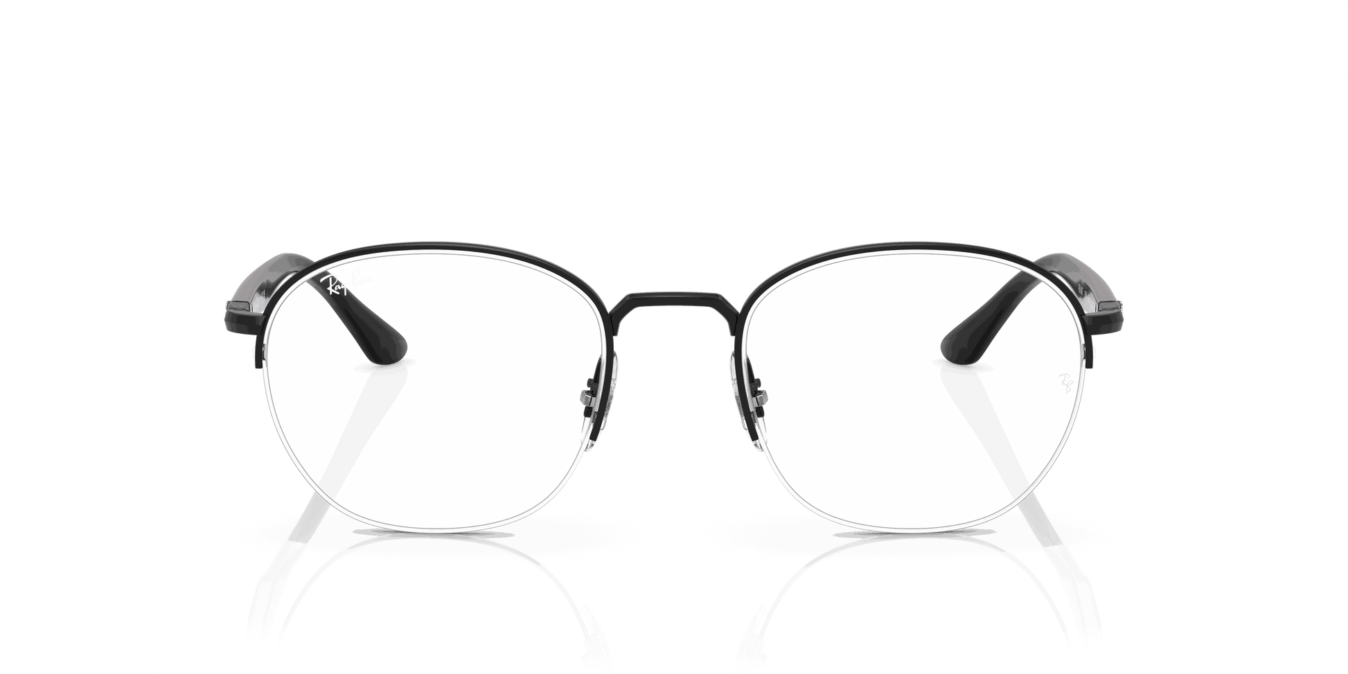 [Clear Lenses, Polished Black Frame]