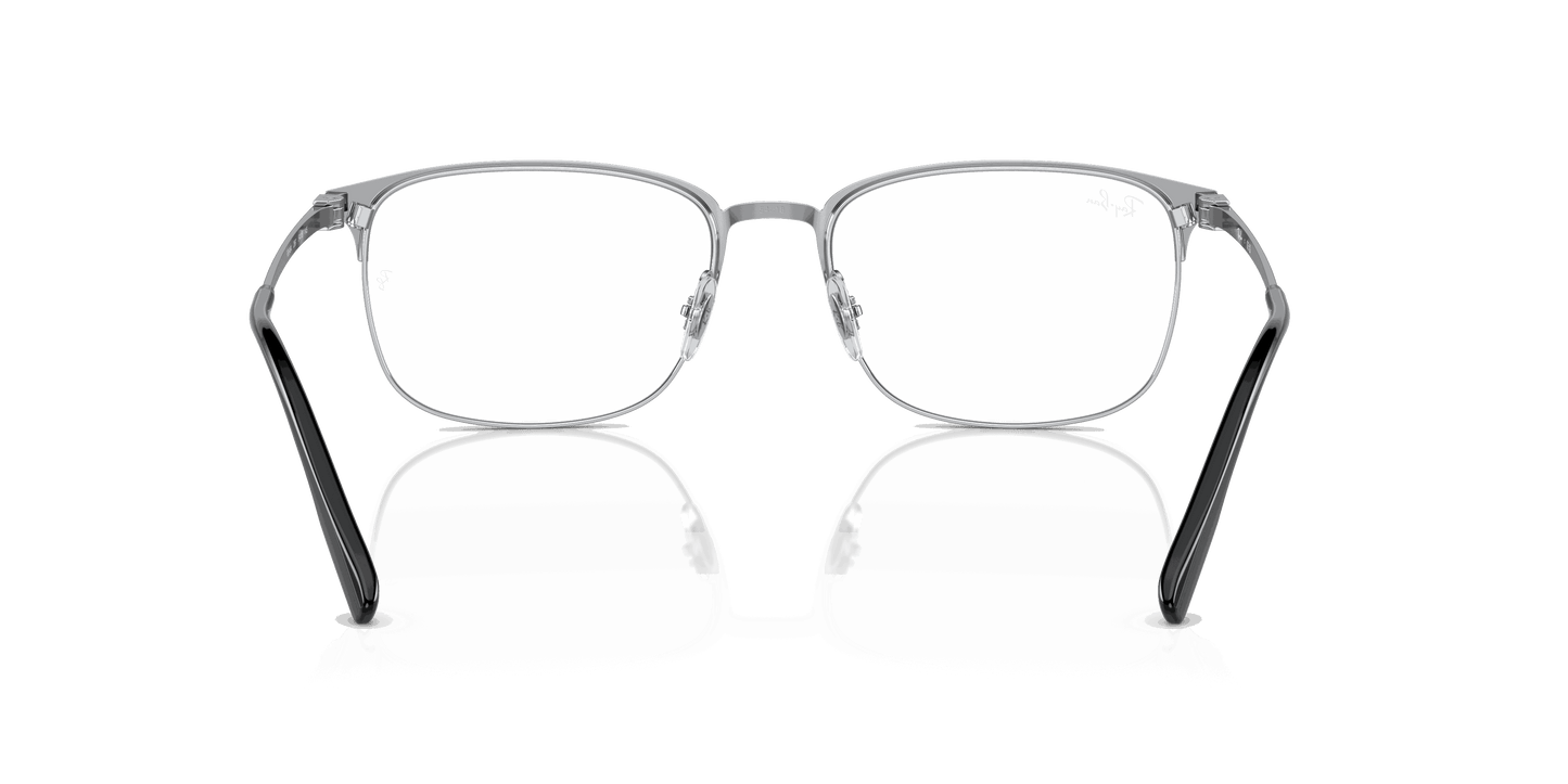 [Clear Lenses, Polished Black On Silver Frame]