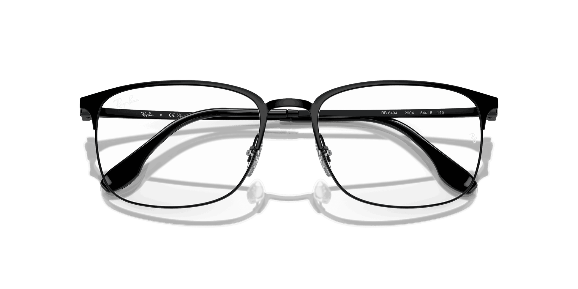 [Clear Lenses, Polished Black Frame]