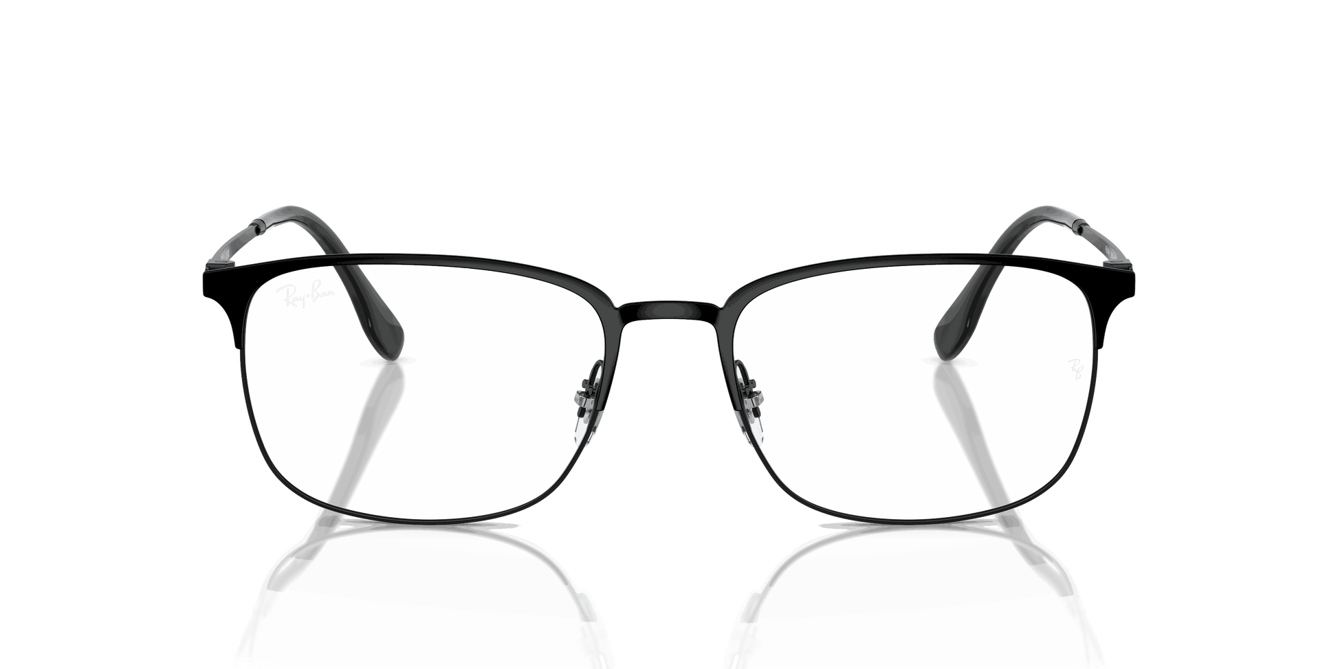 [Clear Lenses, Polished Black Frame]