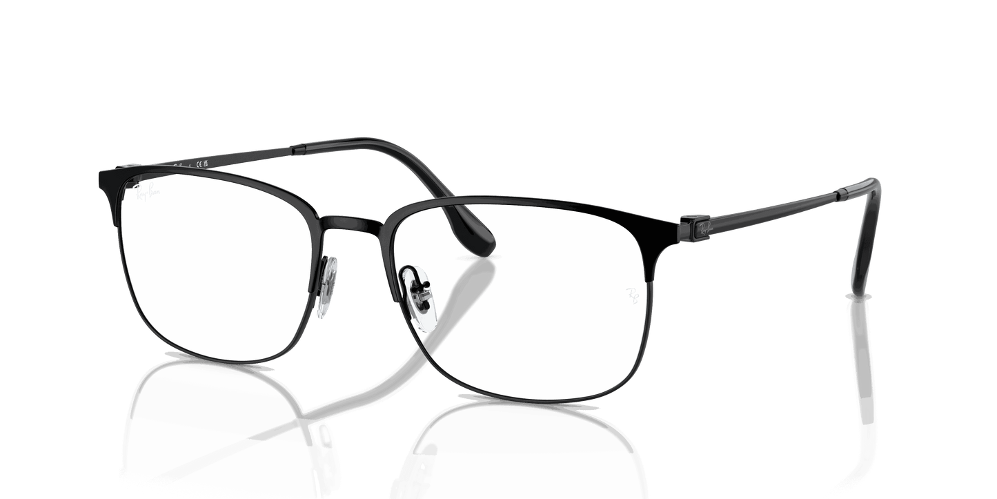 [Clear Lenses, Polished Black Frame]