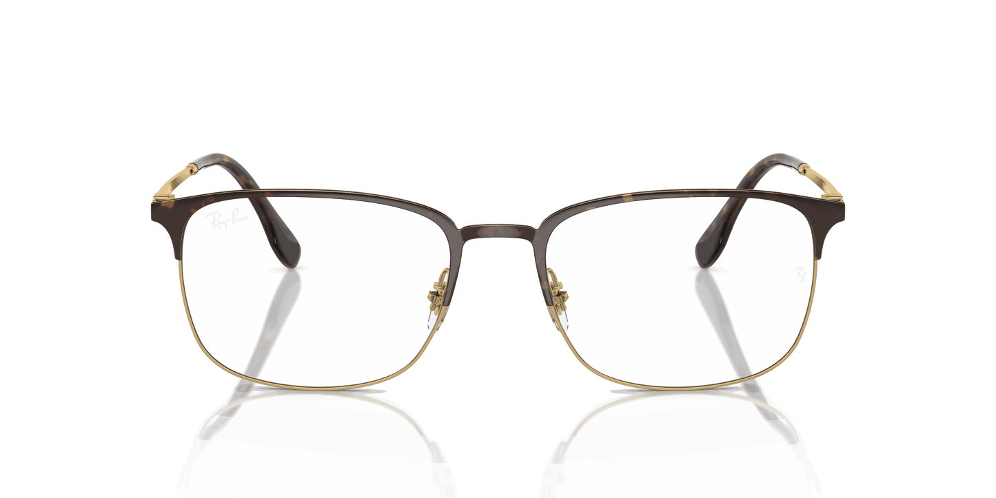 [Clear Lenses, Polished Havana On Gold Frame]