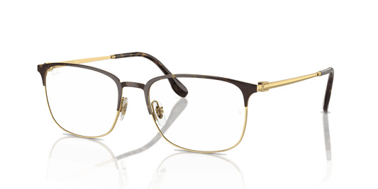 [Clear Lenses, Polished Havana On Gold Frame]