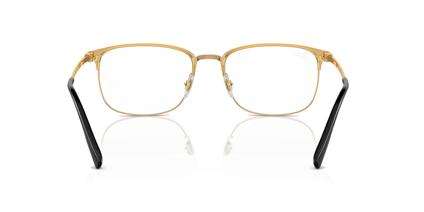 [Clear Lenses, Polished Black On Gold Frame]