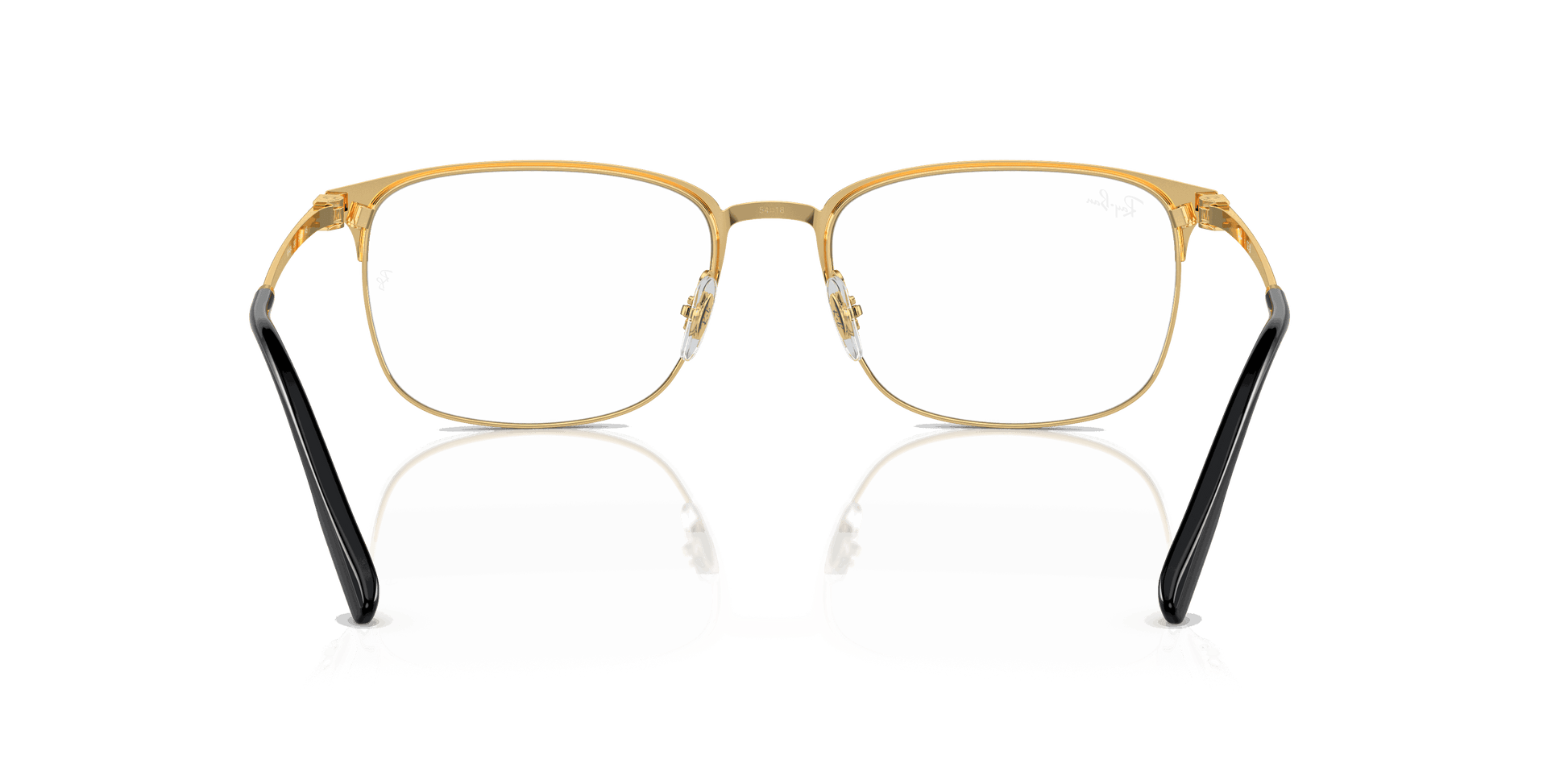 [Clear Lenses, Polished Black On Gold Frame]