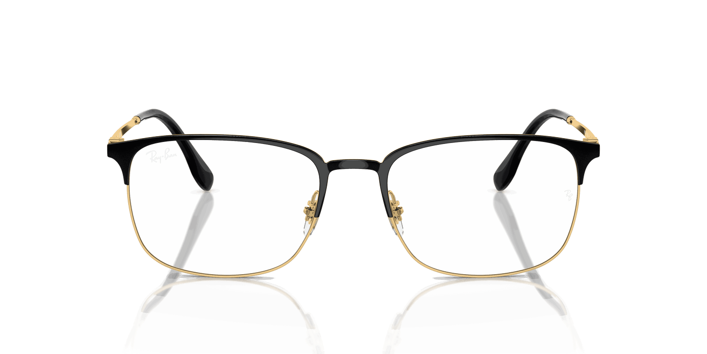 [Clear Lenses, Polished Black On Gold Frame]