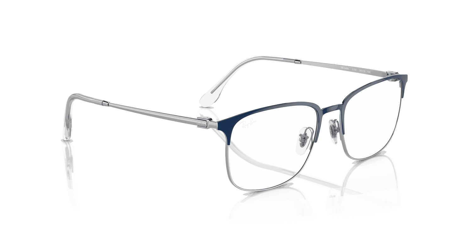 [Clear Lenses, Polished Blue On Silver Frame]