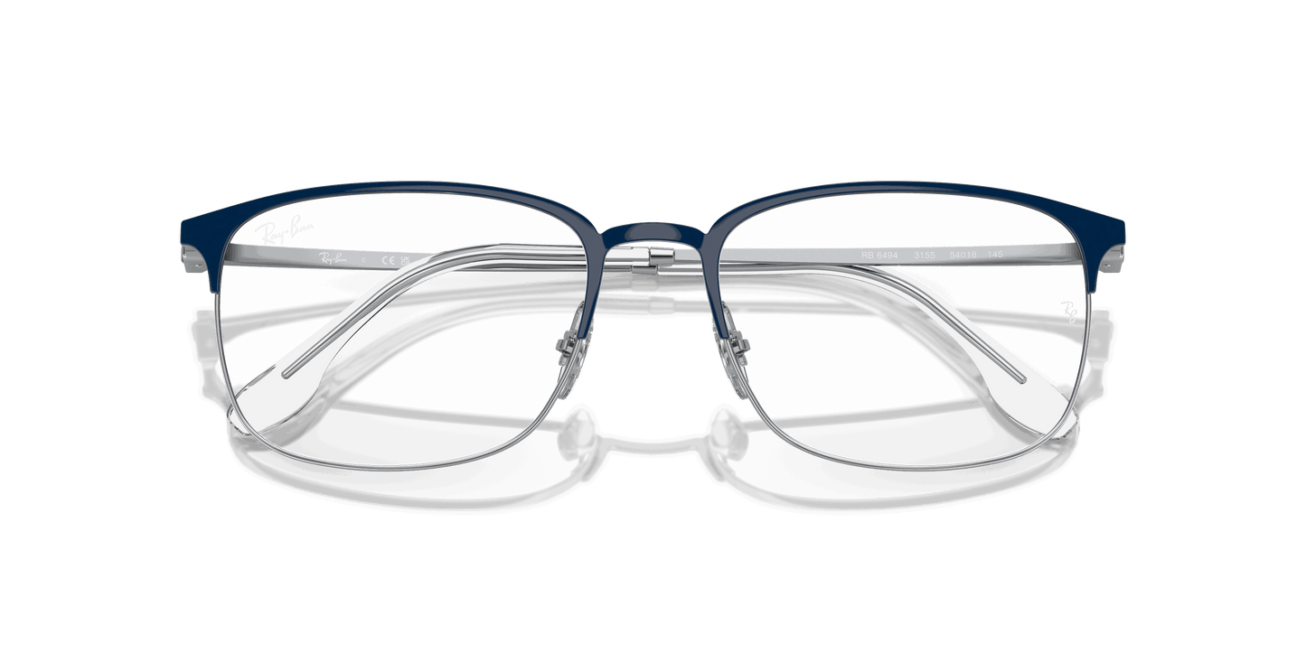 [Clear Lenses, Polished Blue On Silver Frame]