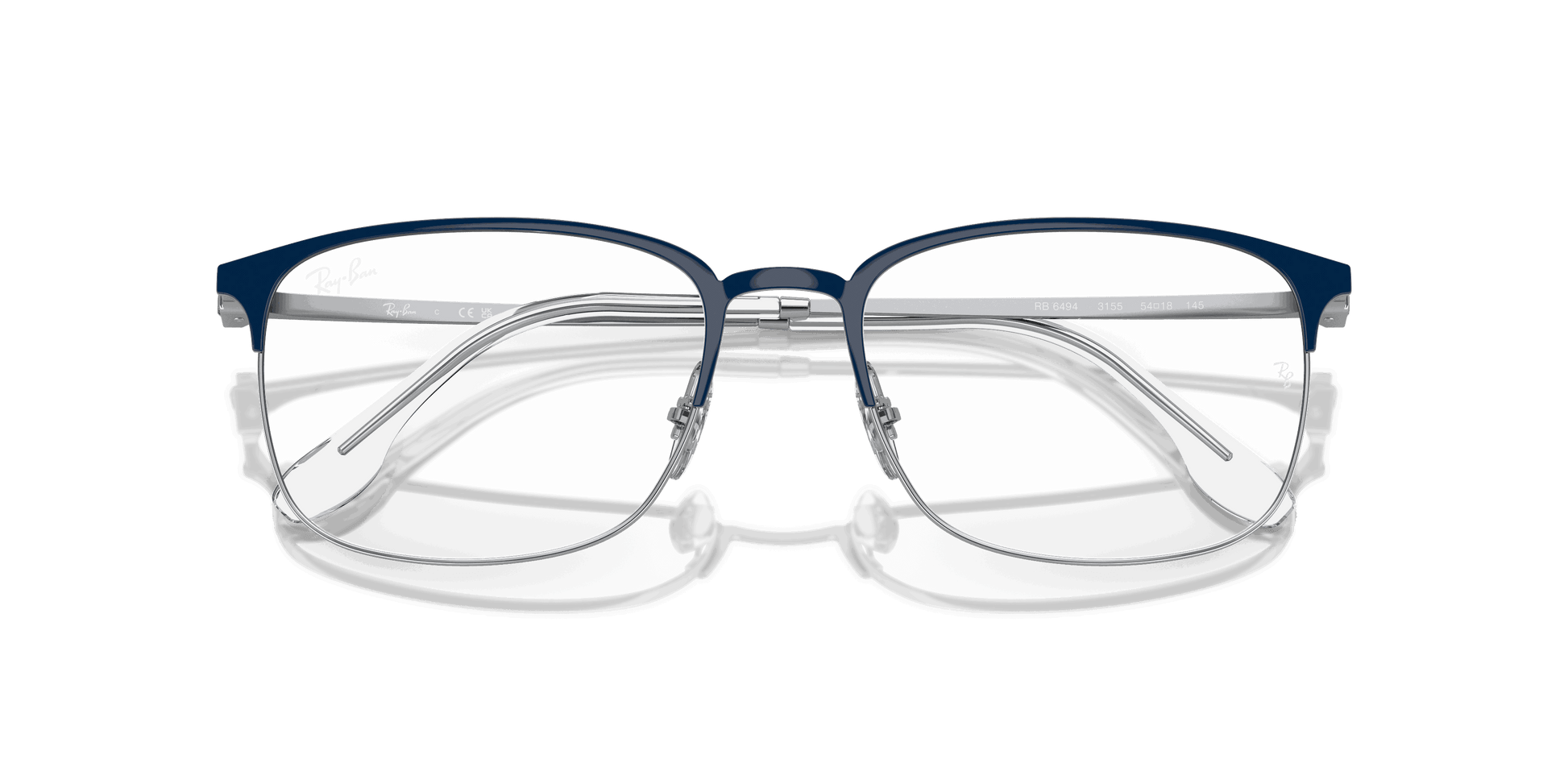 [Clear Lenses, Polished Blue On Silver Frame]
