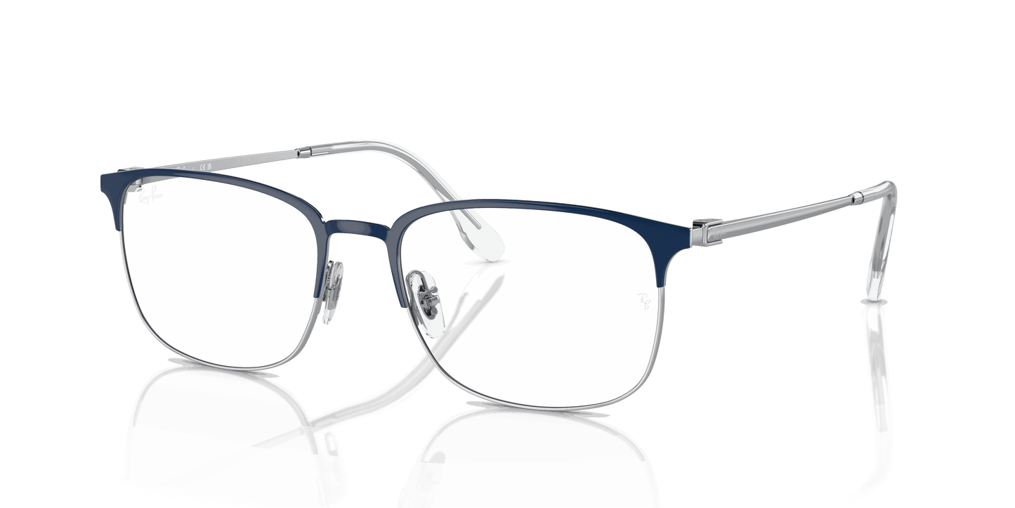 [Clear Lenses, Polished Blue On Silver Frame]