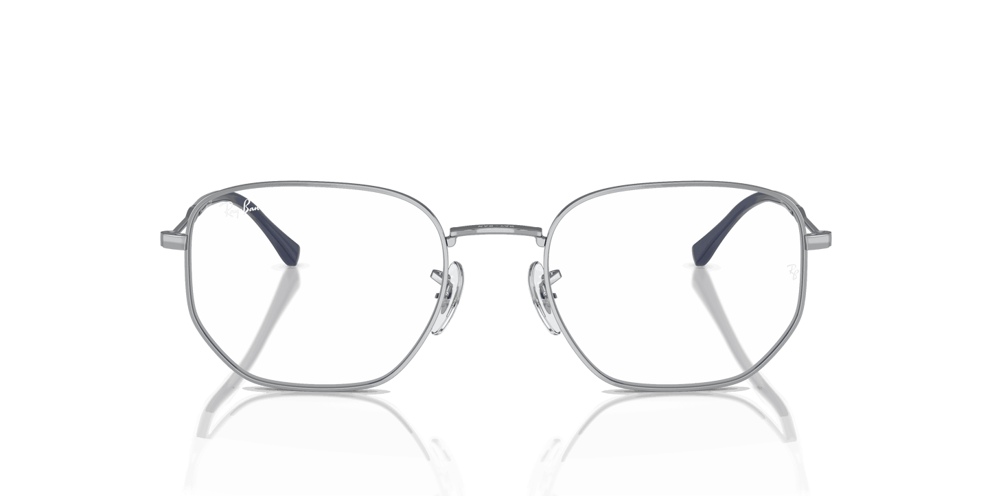 [Clear Lenses, Polished Silver Frame]