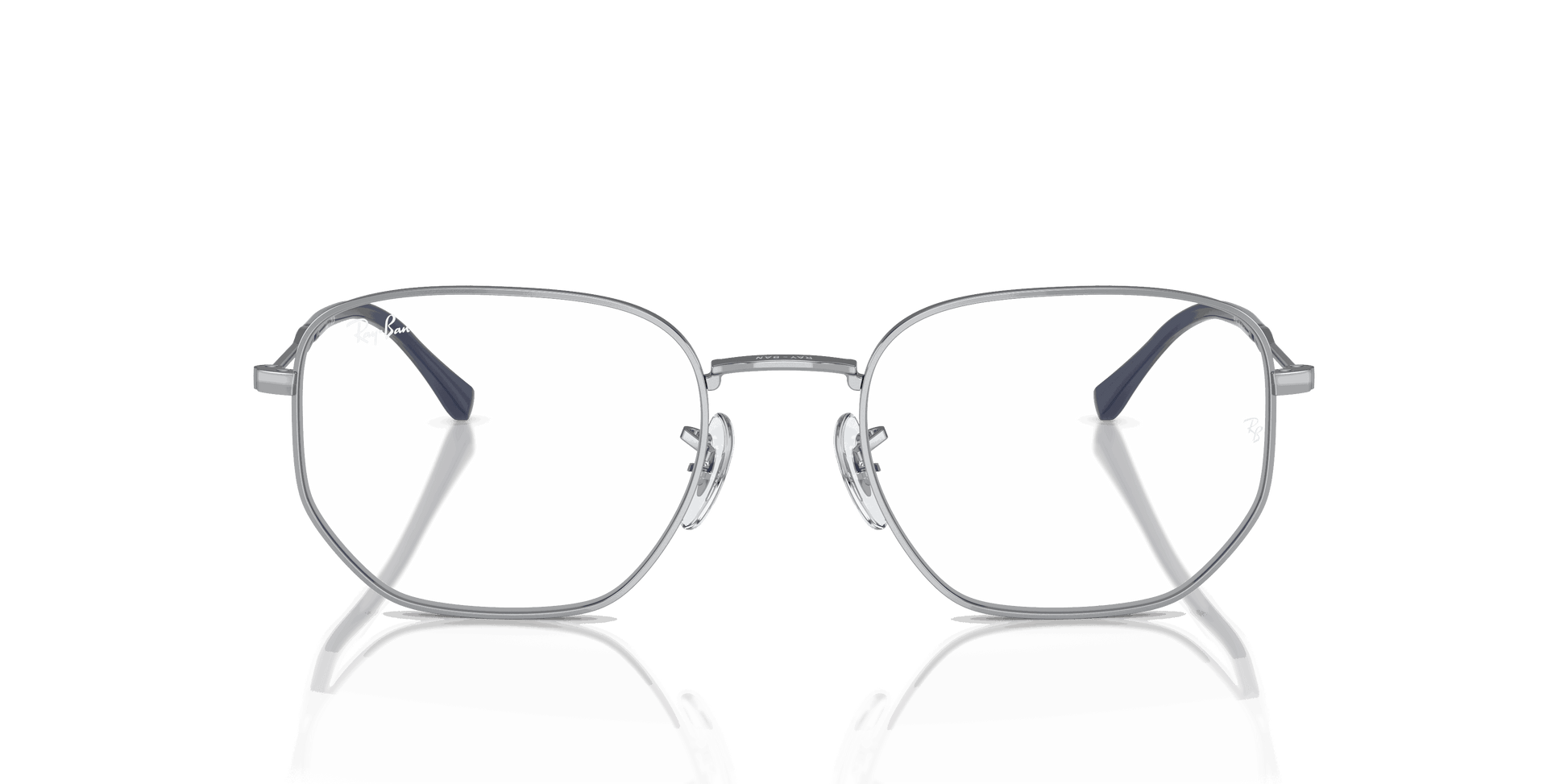 [Clear Lenses, Polished Silver Frame]