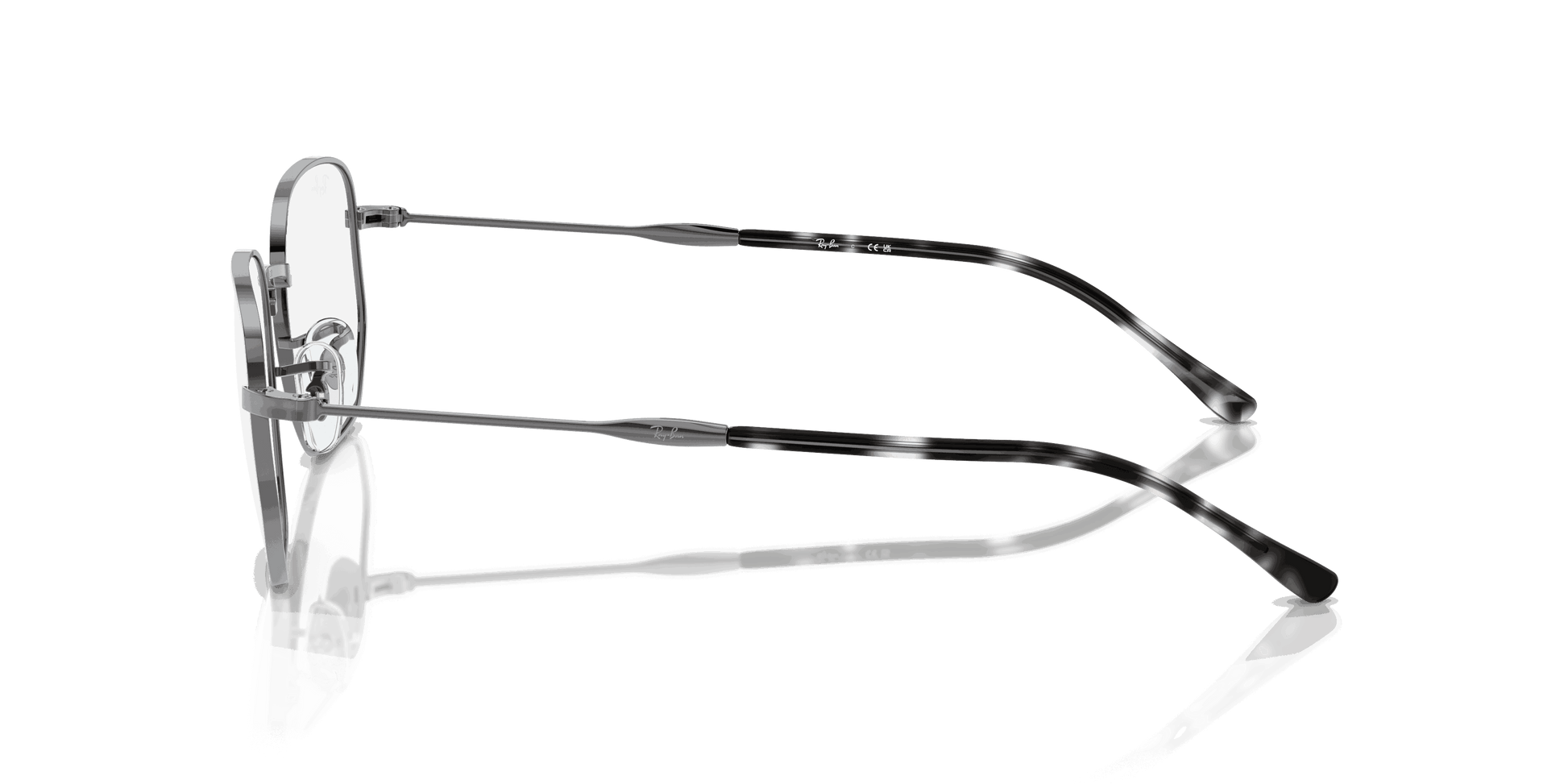[Clear Lenses, Polished Gunmetal Frame]