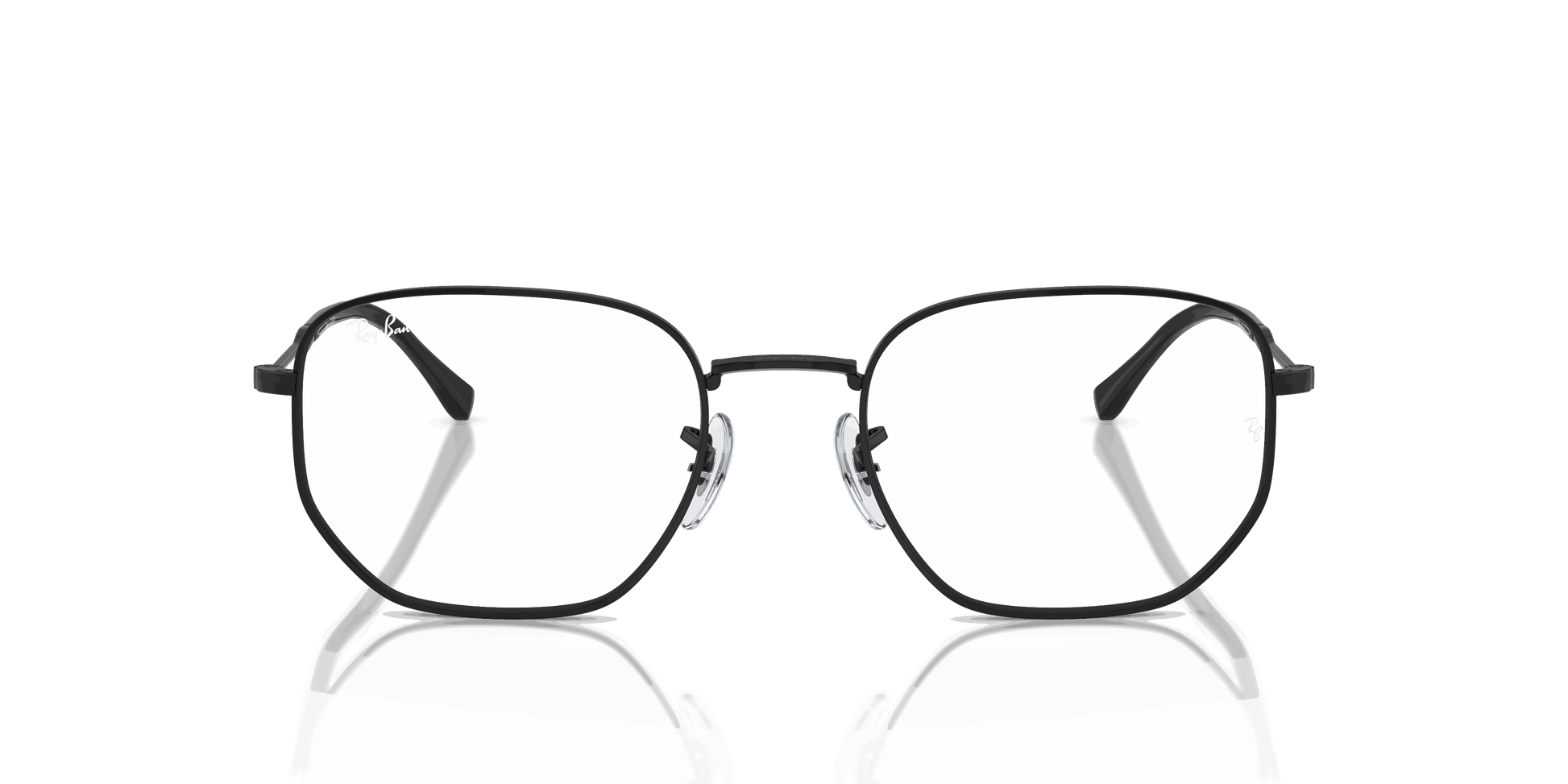 [Clear Lenses, Polished Black Frame]