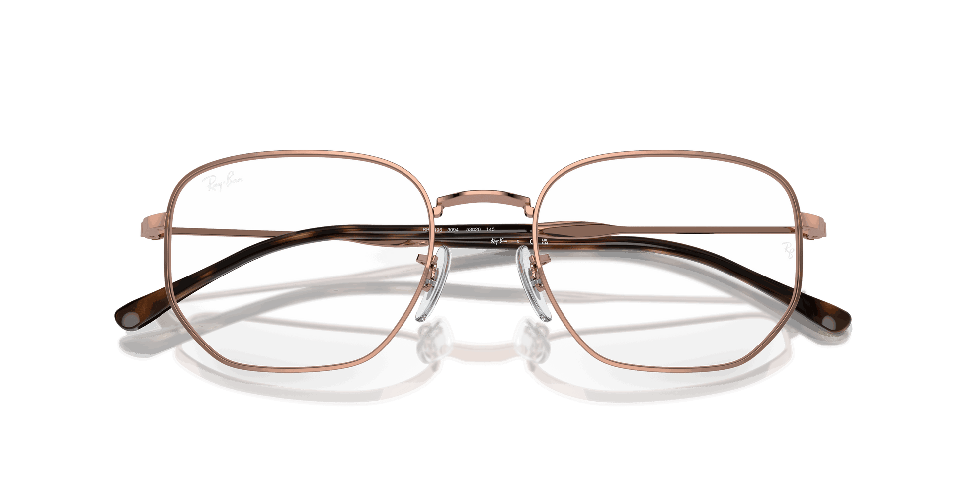 [Clear Lenses, Polished Rose Gold Frame]